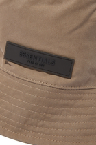 Logo Badge Cotton Bucket Hat
